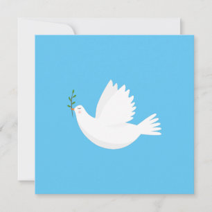 Dove with olive branch invitation