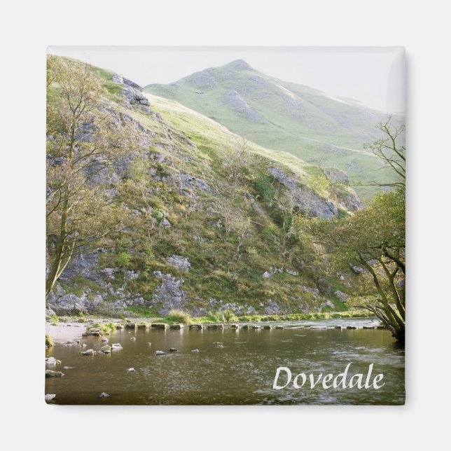 Dovedale Derbyshire, Peak District souvenir photo Magnet (Front)