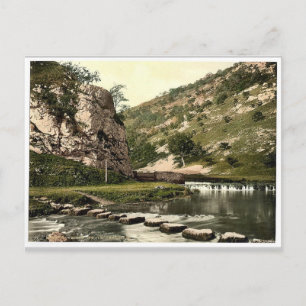 Dovedale, stepping stones, Derbyshire, England cla Postcard