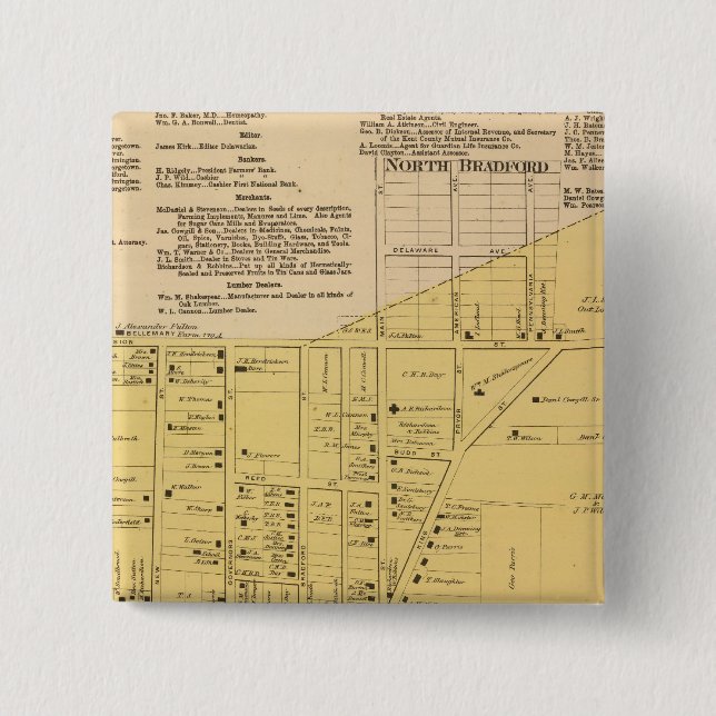 Dover 15 Cm Square Badge (Front)