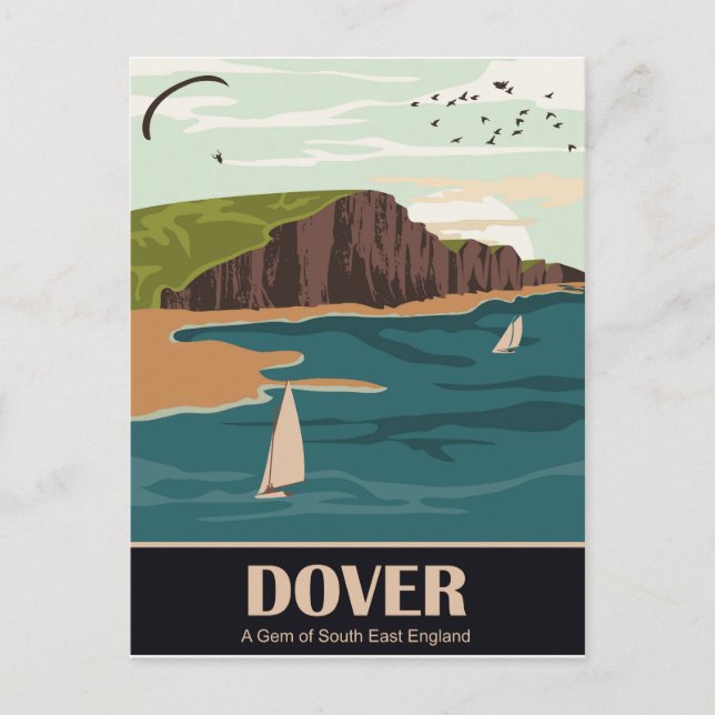 Dover, a Gem of South East England Postcard (Front)