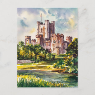 Dover Castle Watercolor Painting Postcard