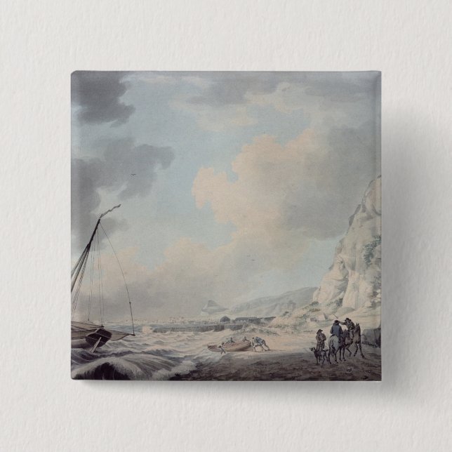 Dover Cliffs 15 Cm Square Badge (Front)