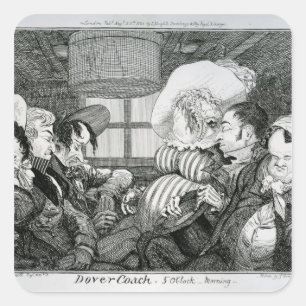 Dover Coach, 5 o'clock morning Square Sticker