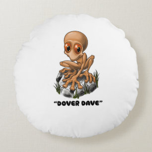 Dover Demon “Dover Dave” Cryptid Round Cushion