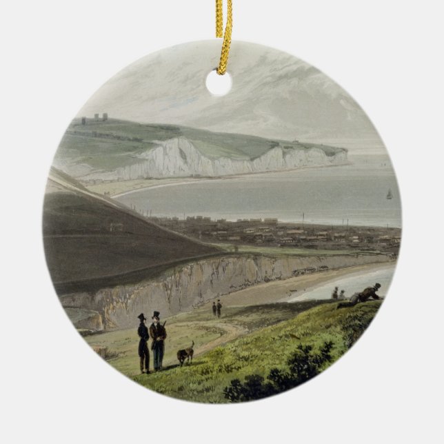 Dover, from Shakespeare's Cliff, from 'A Voyage Ar Ceramic Tree Decoration (Front)
