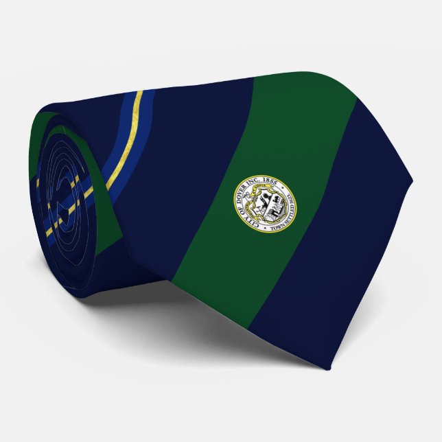 Dover (New Hampshire) city flag Neck Tie (Rolled)