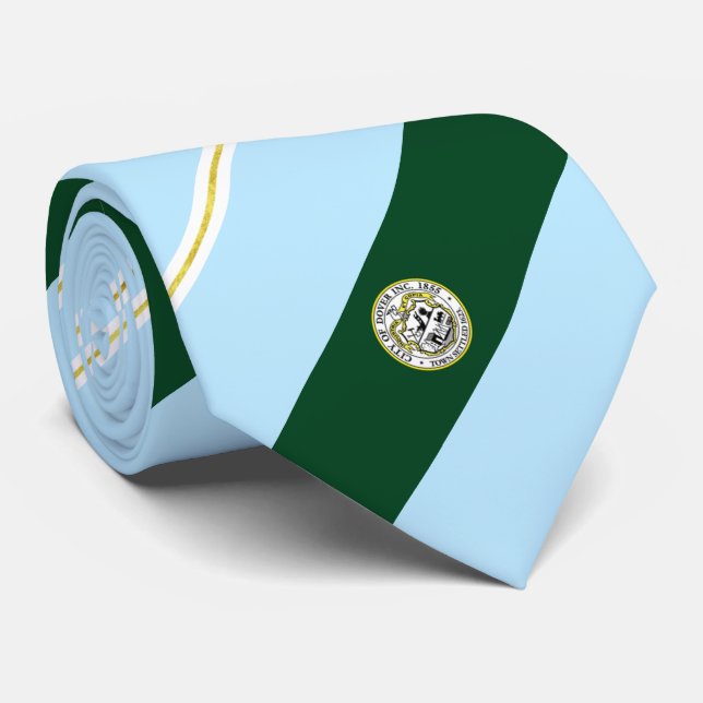 Dover (New Hampshire) city flag Neck Tie (Rolled)