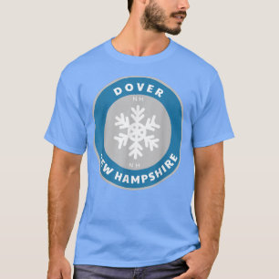Dover New Hampshire NE Winter Snow Snowflake Souve T-Shirt