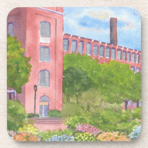 Dover NH Cocheco Mills Courtyard Cork Coasters