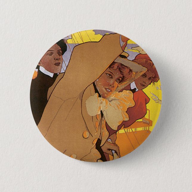 Dover-Ostend Line 6 Cm Round Badge (Front)