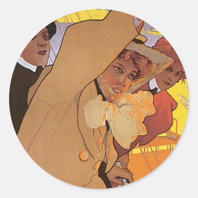 Dover-Ostend Line Classic Round Sticker (Front)