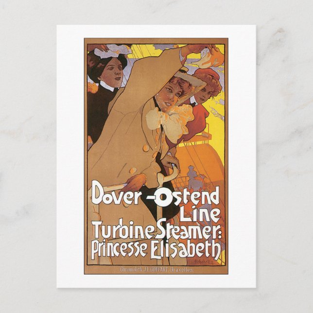 Dover Ostend Line Princess Elizabeth Postcard (Front)