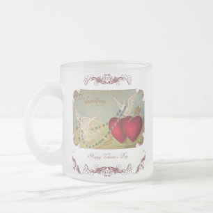Doves And Hearts Valentine Frosted Mug