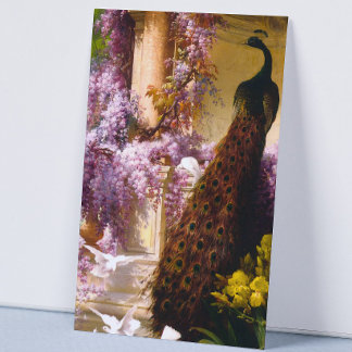 Doves and Peacocks in a Garden Business Card