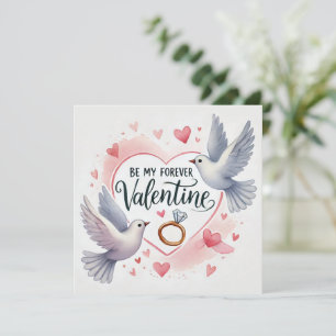 Doves and Rings Card – Be My Forever Valentine