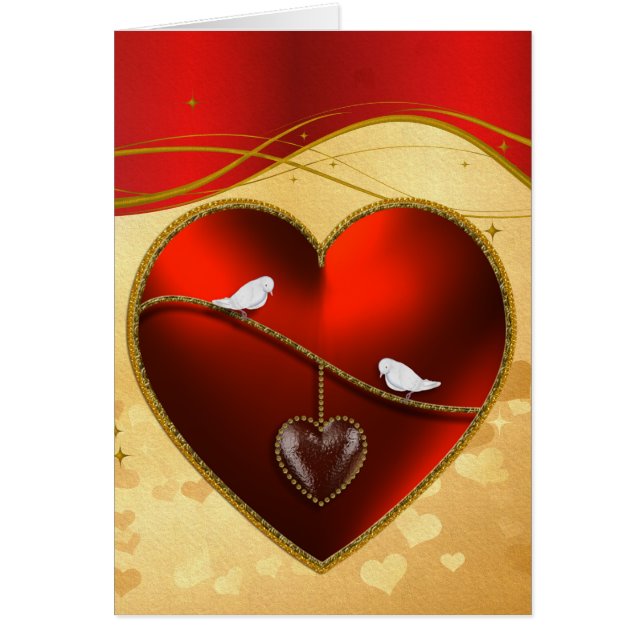 Doves and Ruby Red Heart (Front)