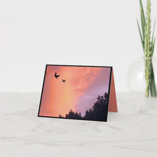 Doves at Sunset Thank You (Front)