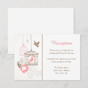 Doves & Cages - Reception Invitation
