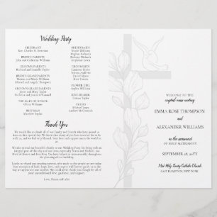 Doves Catholic Wedding Ceremony with Mass Program