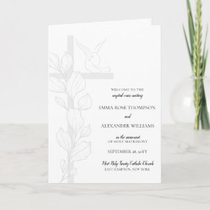 Doves Catholic Wedding Ceremony with Mass Program Programme