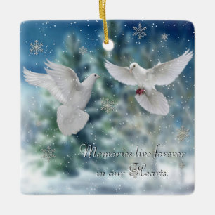 Doves christmas ornament