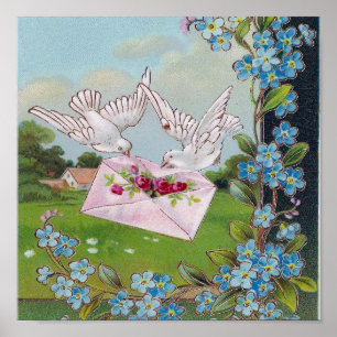 Doves Deliver The Mail Poster
