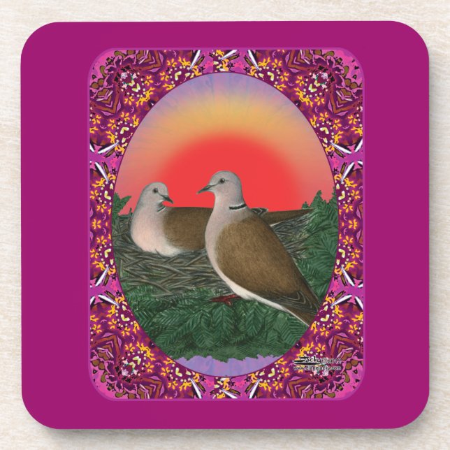 Doves Framed Coaster (Front)