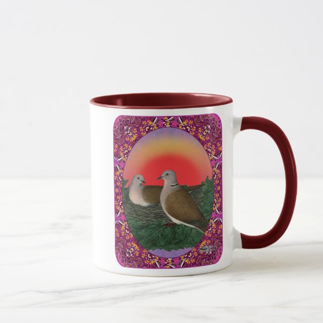 Doves Framed Mug (Right)