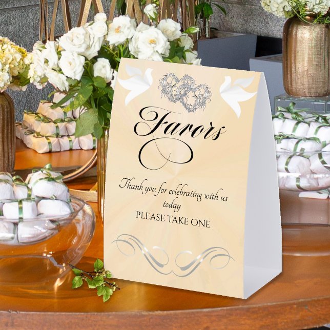 Doves & Hearts Favours - Peach Pearl/Silver (Creator Uploaded)