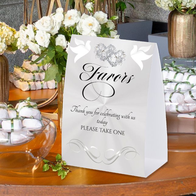Doves & Hearts Favours - White Pearl/Silver (Creator Uploaded)