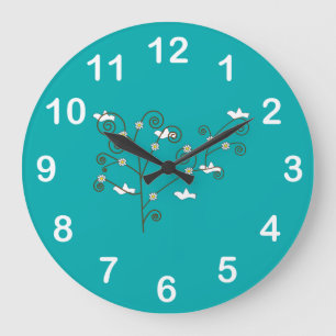 Doves in a Tree Wall Clock