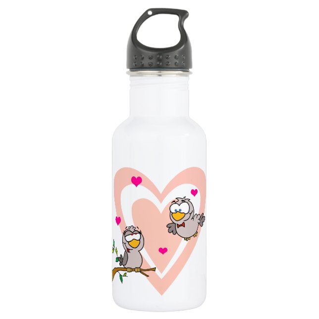 Doves in Love 532 Ml Water Bottle (Front)