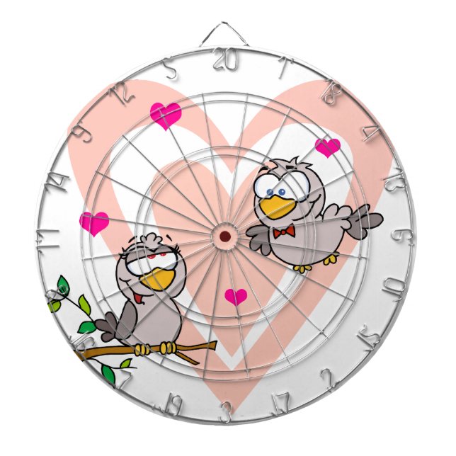 Doves in Love Dartboard (Front)