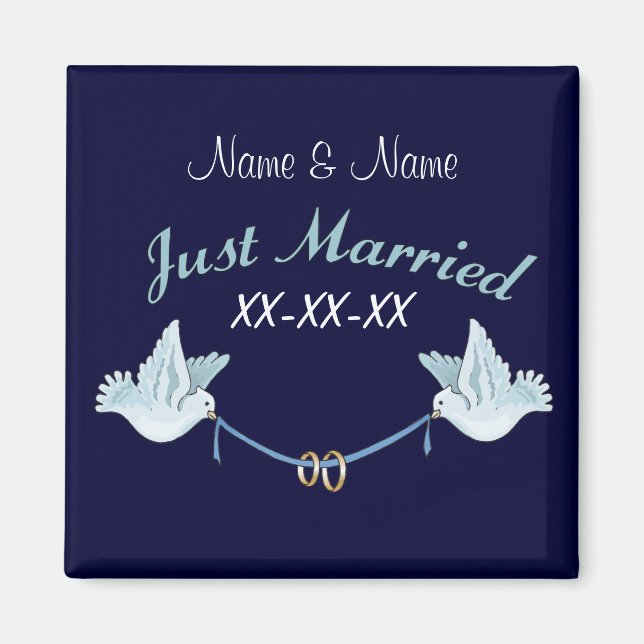 Doves Just Married Magnet (Front)