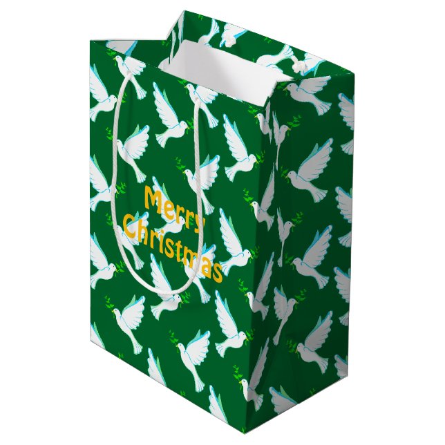 Doves Medium Gift Bag (Back Angled)