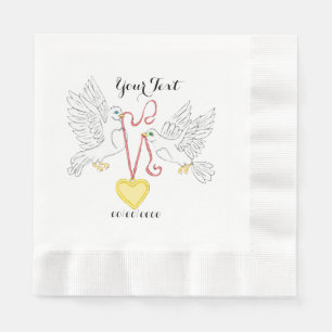 Doves Of Love Napkin