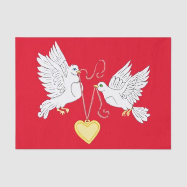 Doves of Love Tissue Paper (Front)