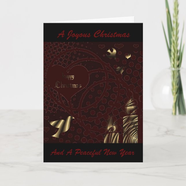 "Doves Of Peace And Candles Of Hope At Christmas"* Holiday Card (Front)