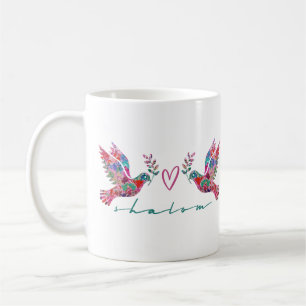 Doves of Peace (Shalom) White Coffee Mug