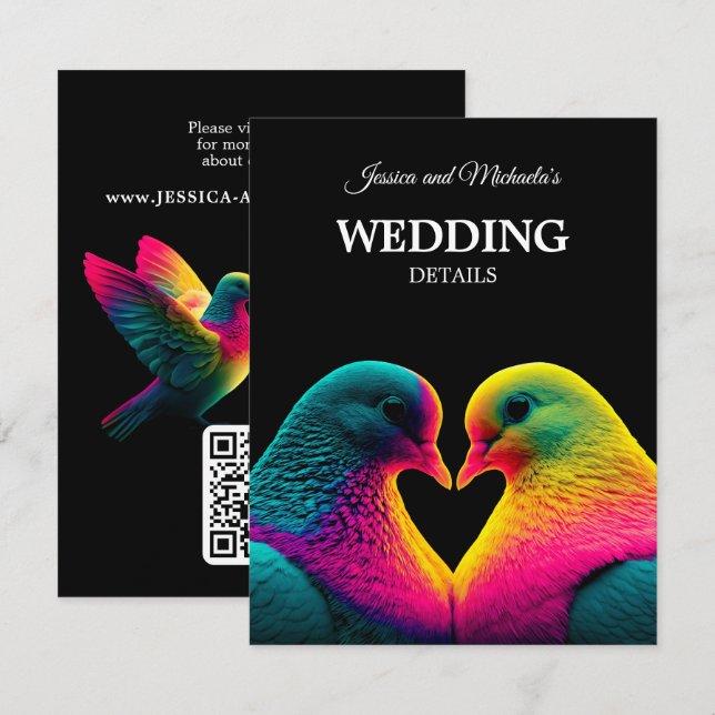 🌈  Doves of Promise🕊️ with QR code Enclosure Card (Front/Back)