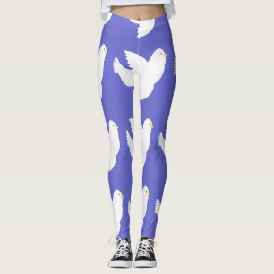 doves painting art leggings