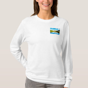 Dovestone Reservoir in winter Basic Dark T-Shirt