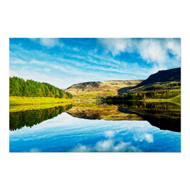 Dovestone Reservoir in winter  Poster (Front)