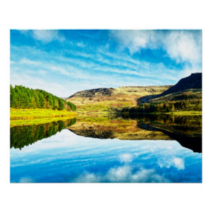 Dovestone Reservoir in winter Poster