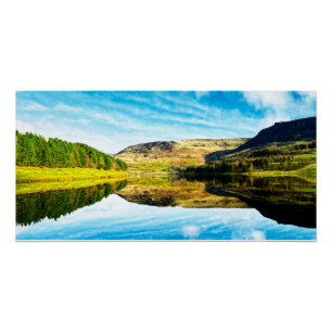 Dovestone Reservoir in winter Poster