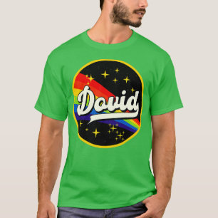 Dovid Rainbow In Space Vintage Style T-Shirt