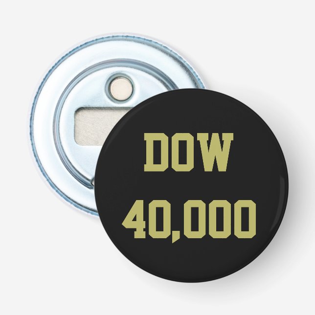 Dow 40000 Stock Market Celebration Bottle Opener (Front)