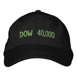 Dow 40000 Stock Market Celebration Embroidered Hat