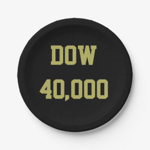 Dow 40000 Stock Market Celebration Paper Plate